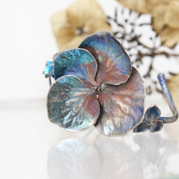 Браслет в серебре Fleur de Magique, Гортензия , фото 2